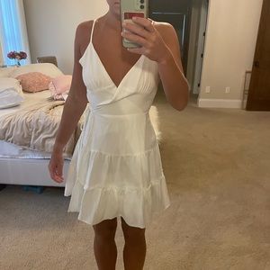 New! White wrap around dress so cute for summer